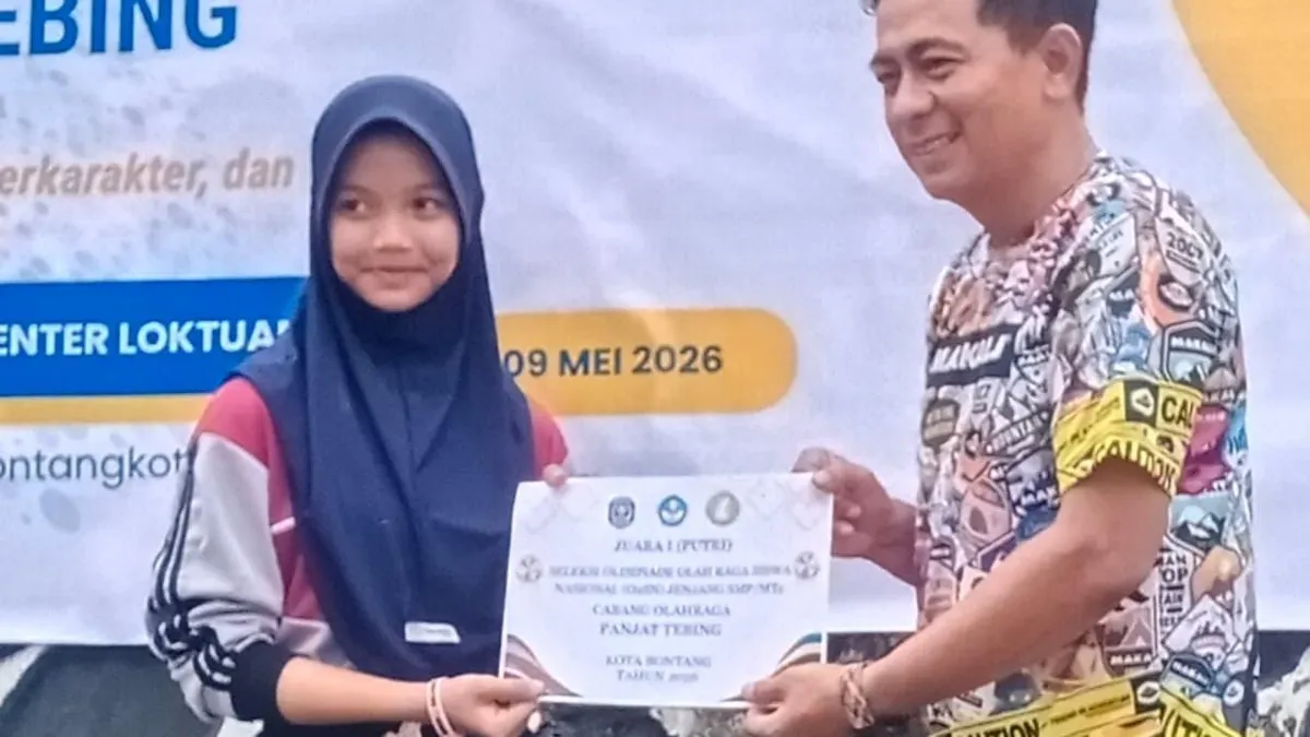 Latihan di Sport Center Loktuan Antar Siswi SMPN 4 Bontang ke O2SN Tingkat Provinsi