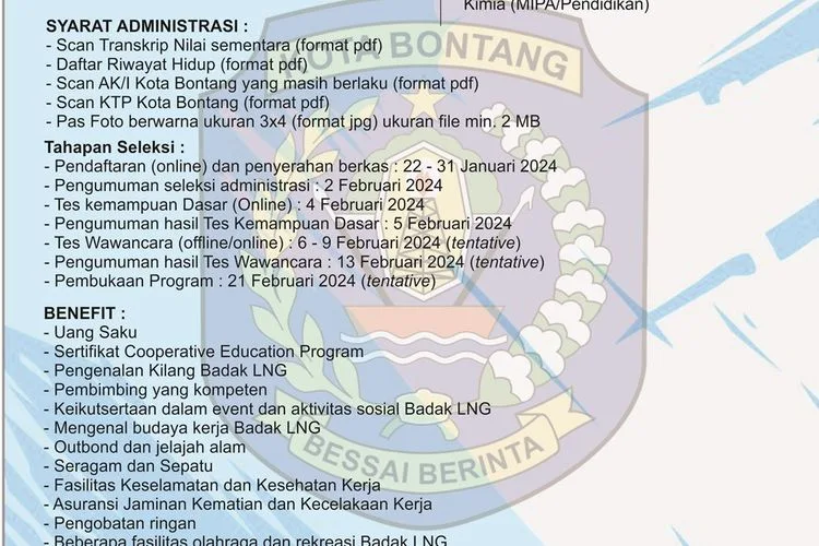 Pemagangan PT. Badak NGL, Apa Kualifikasi Dibutuhkan?