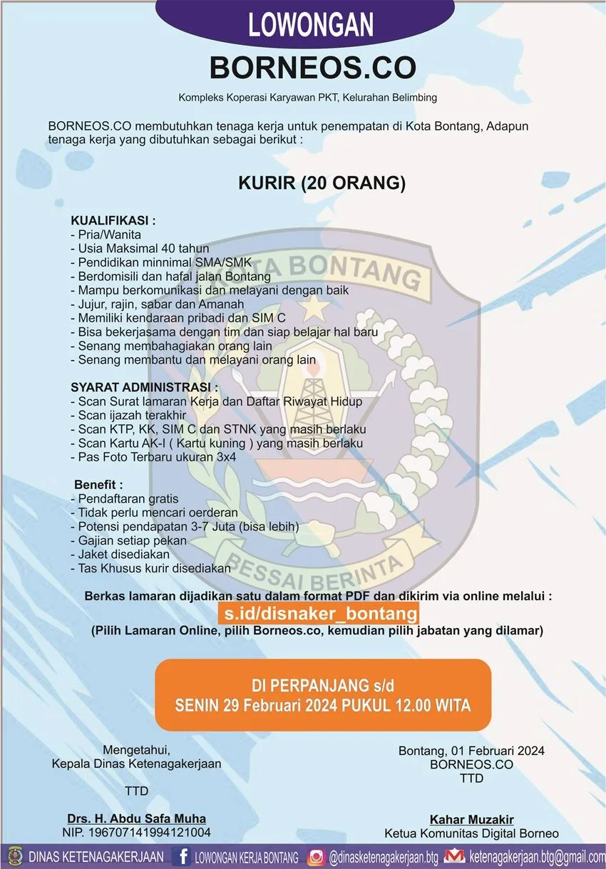 Lowongan Kerja Borneos.co, Apa Kualifikasi Dibutuhkan?