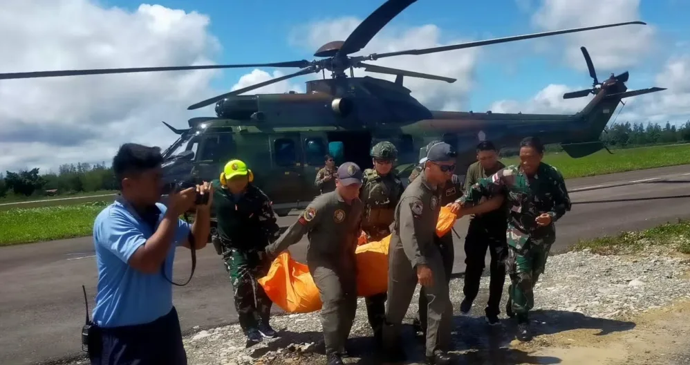 KKB Bunuh Pilot Selandia Baru di Papua, Helikopter Hangus Terbakar
