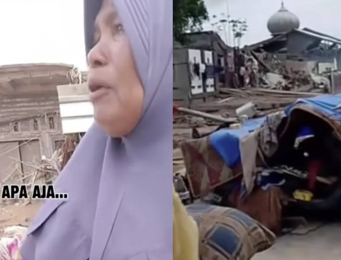 Menolak Uang dan Makanan, Ibu Korban Banjir Aceh Tamiang Menangis Minta Alat Salat: Saya Susah Berdoa