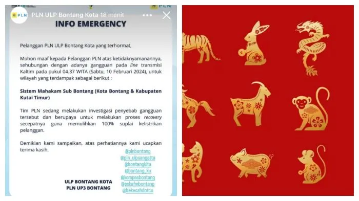 Terpopuler Hari Ini, Senin 12 Februari 2024: Bontang Blackout Pagi-Pagi hingga Shio yang Populer di 2024