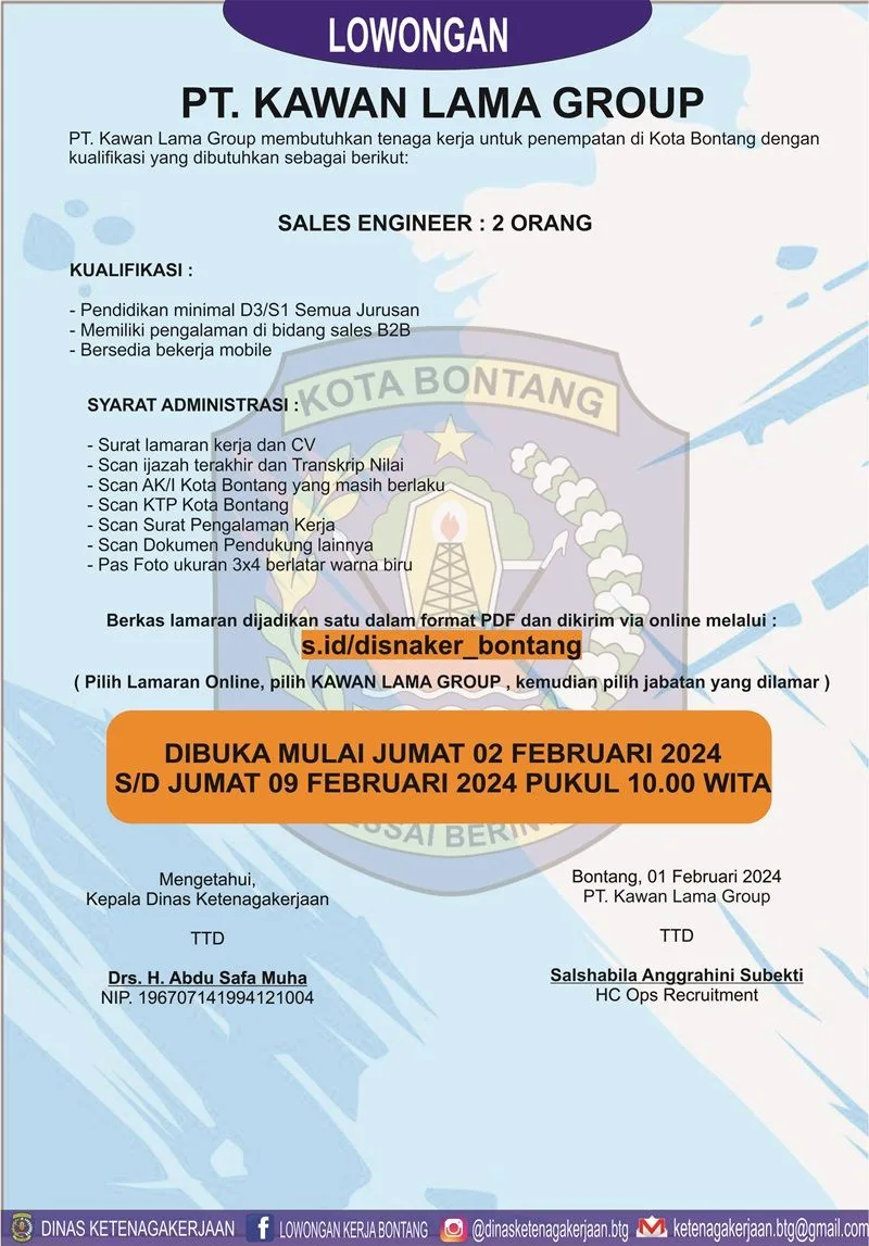 Lowongan Kerja PT. Kawan Lama Group, Apa Kualifikasi Dibutuhkan?