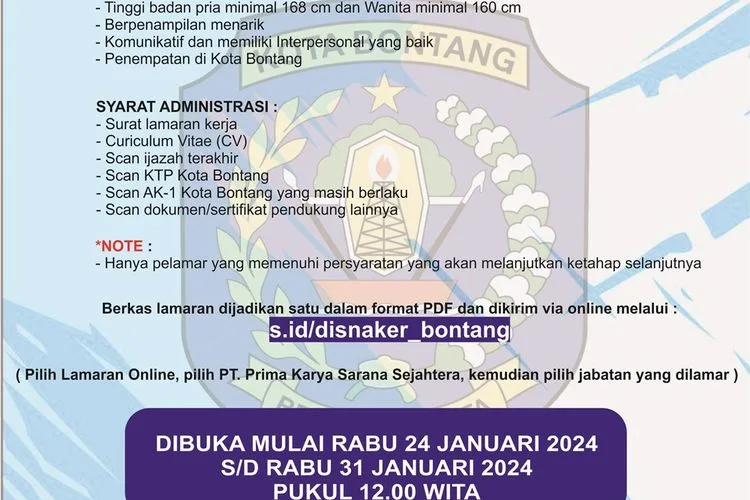 Lowongan Kerja PT. Prima Karya Sarana Sejahtera, Apa Kualifikasi Dibutuhkan?