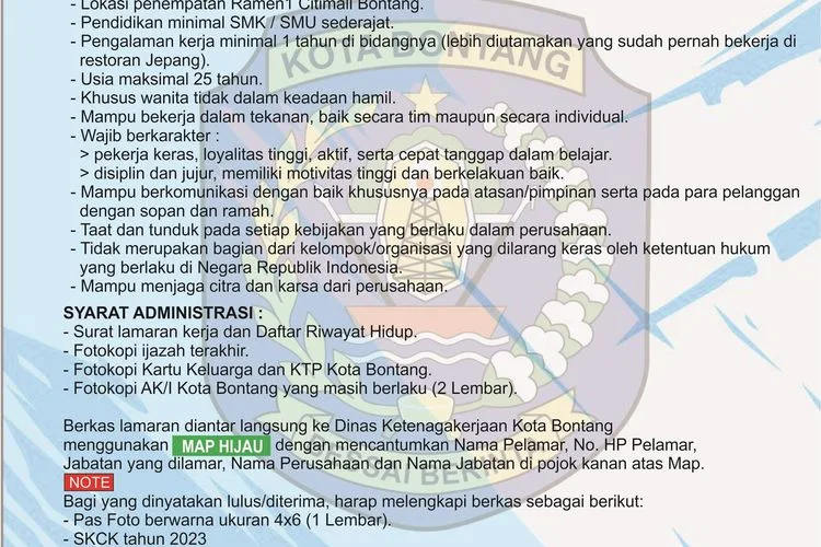 Lowongan Kerja PT.Panca Mitrasari Lestari (Ramen), Apa Kualifikasi Dibutuhkan?
