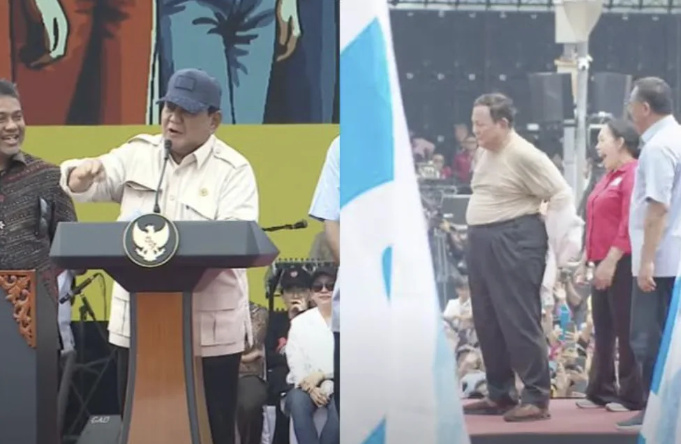 Prabowo Lepas Baju di Panggung May Day 2025, Serukan Selamatkan Kekayaan Rakyat untuk Buruh