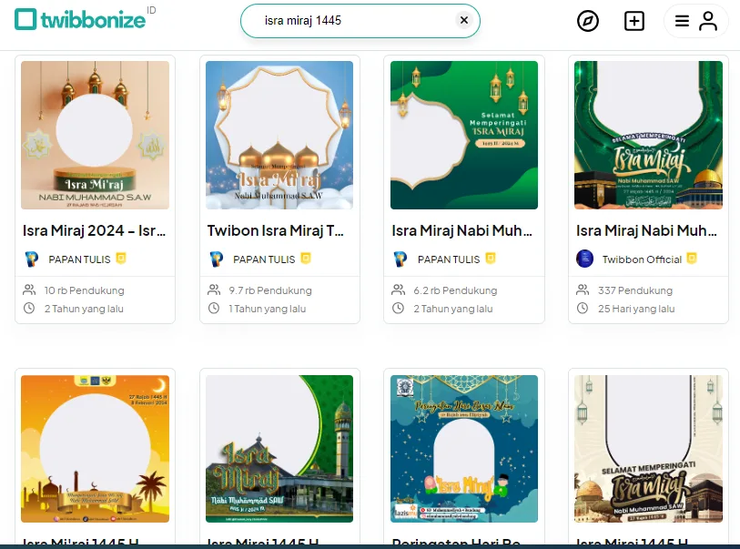 Link Twibbon Peringatan Isra Miraj 1445 Hijriah