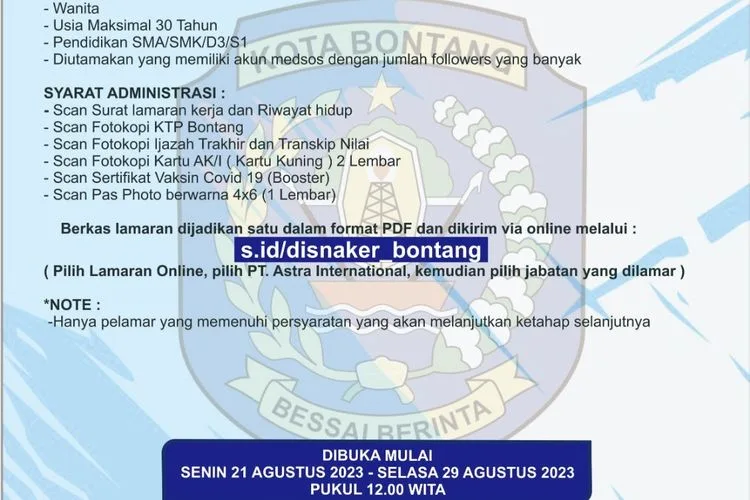 Lowongan Kerja PT. Astra International Auto 2000, Apa Kualifikasi Dibutuhkan?
