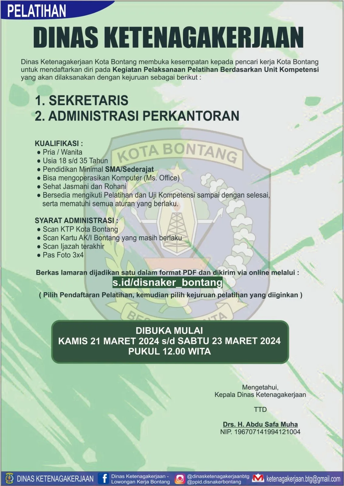 Telah Buka Pelatihan Sekretaris dan Administrasi Perkantoran , Apa Kualifikasi Dibutuhkan?
