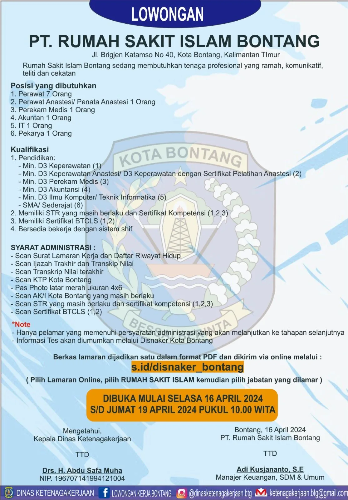 Lowongan Kerja Rumah Sakit Islam Bontang, Apa Kualifikasi Dibutuhkan?