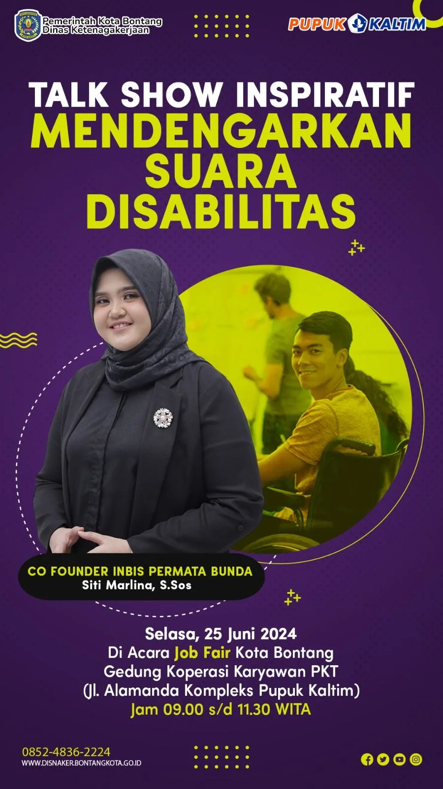 Talk Show Inspiratif “Mendengarkan Suara Disabilitas” Akan Digelar di Job Fair Kota Bontang
