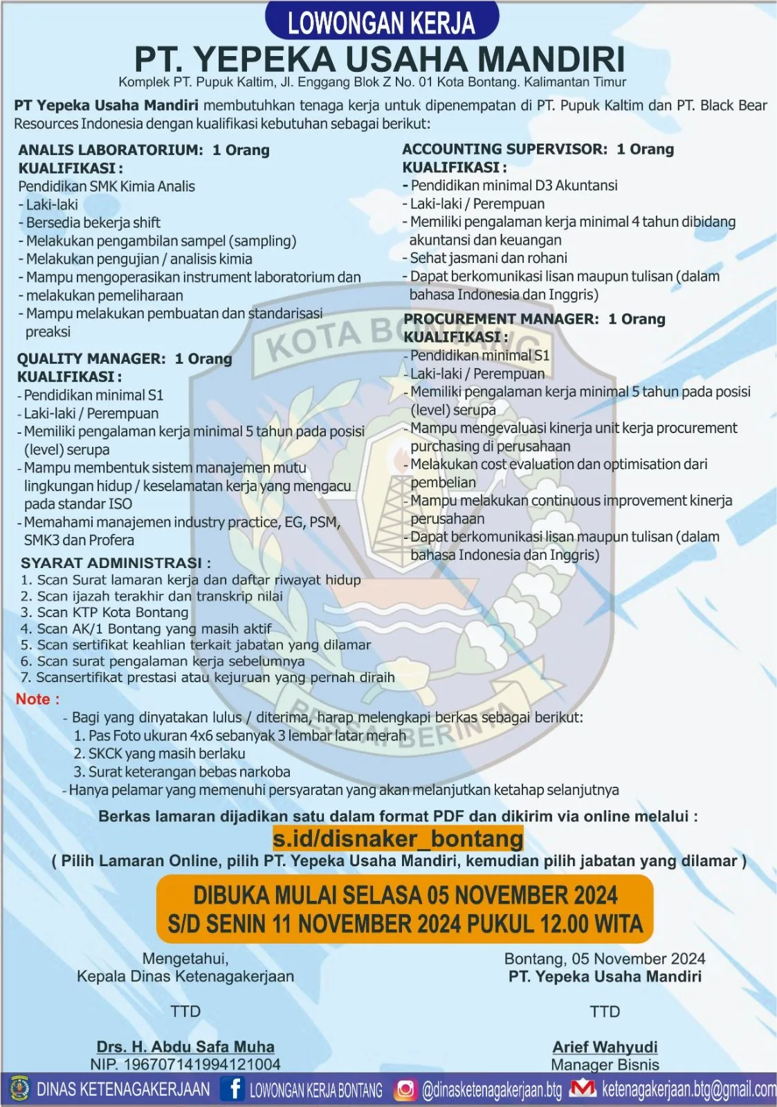 PT. Yepeka Usaha Mandiri Buka Lowongan untuk Berbagai Posisi Strategis!
