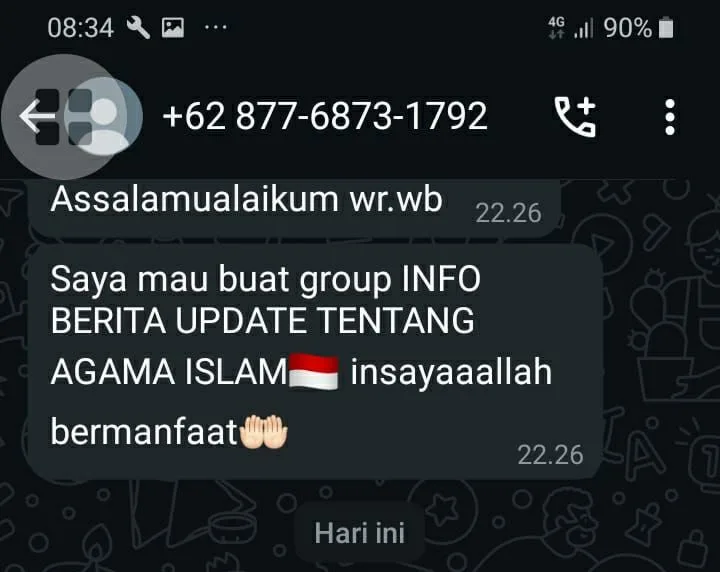 Waspada! Penipuan Catut Nama Ketua Muhammadiyah Bontang Lewat WhatsApp