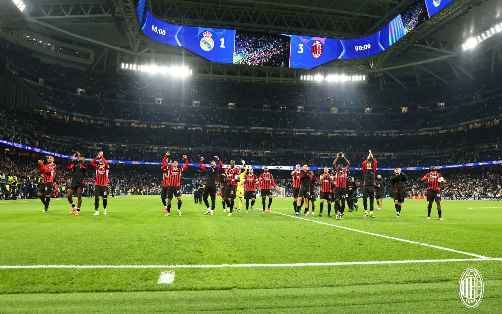 AC Milan Permalukan Real Madrid 3-1 di Santiago Bernabeu