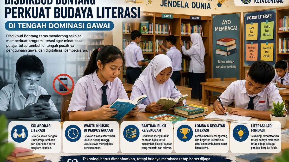 Disdikbud Bontang Perkuat Budaya Literasi di Tengah Dominasi Gawai