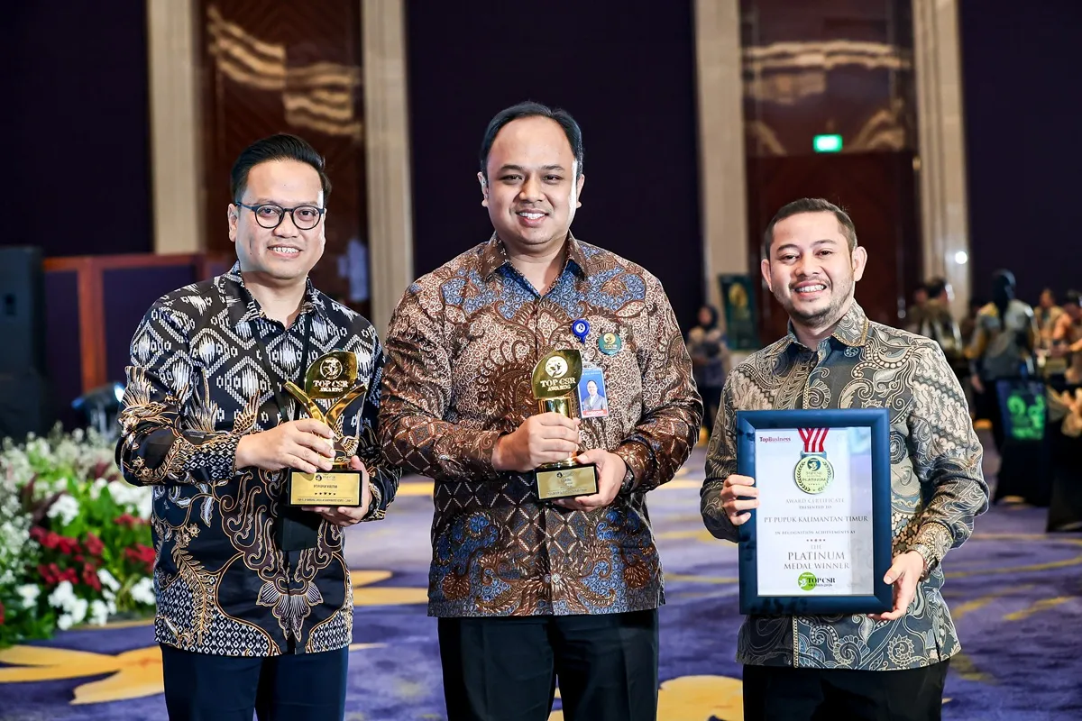 Raih Tiga Penghargaan, Pupuk Kaltim Pertahankan Predikat Tertinggi TOP CSR Awards 2026