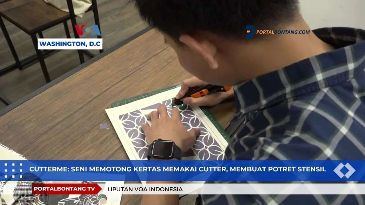 Cutterme: Seni Memotong Kertas Memakai Cutter, Membuat Potret Stensil