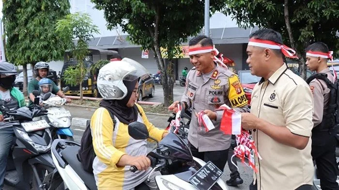 Semarakkan Nasionalisme, Polres Bontang Ajak Warga Merah Putihkan Kota