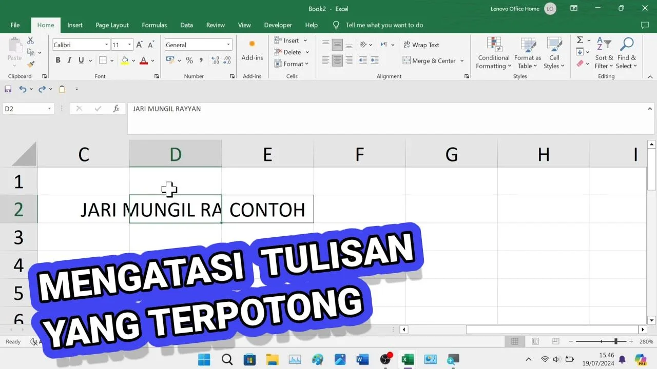 3 Cara Ampuh Mengatasi Text Terpotong di Microsoft Excel