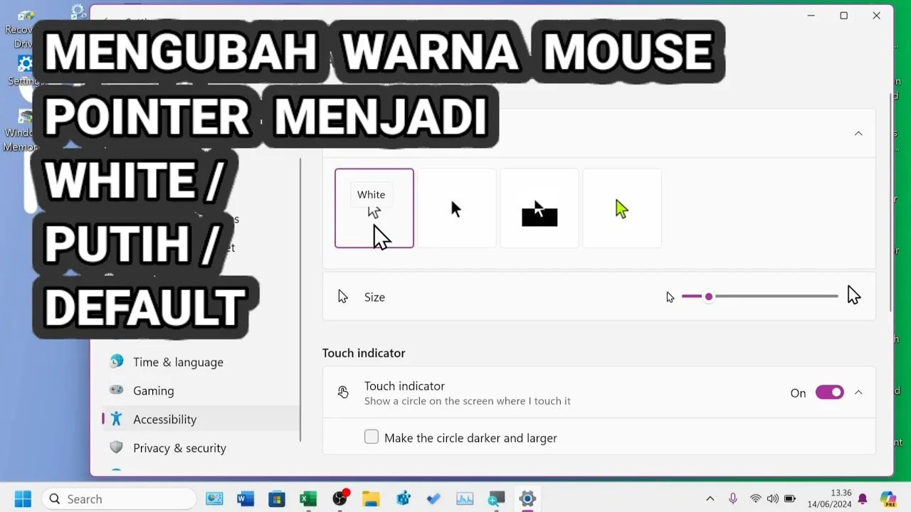 Mengembalikan Warna Mouse Pointer Menjadi Putih di Windows 11