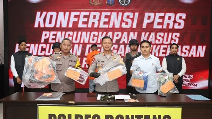 Polres Bontang Ungkap Kasus Perampokan Ruko Bersenjata Parang di Kilometer 3, Residivis Dibekuk!