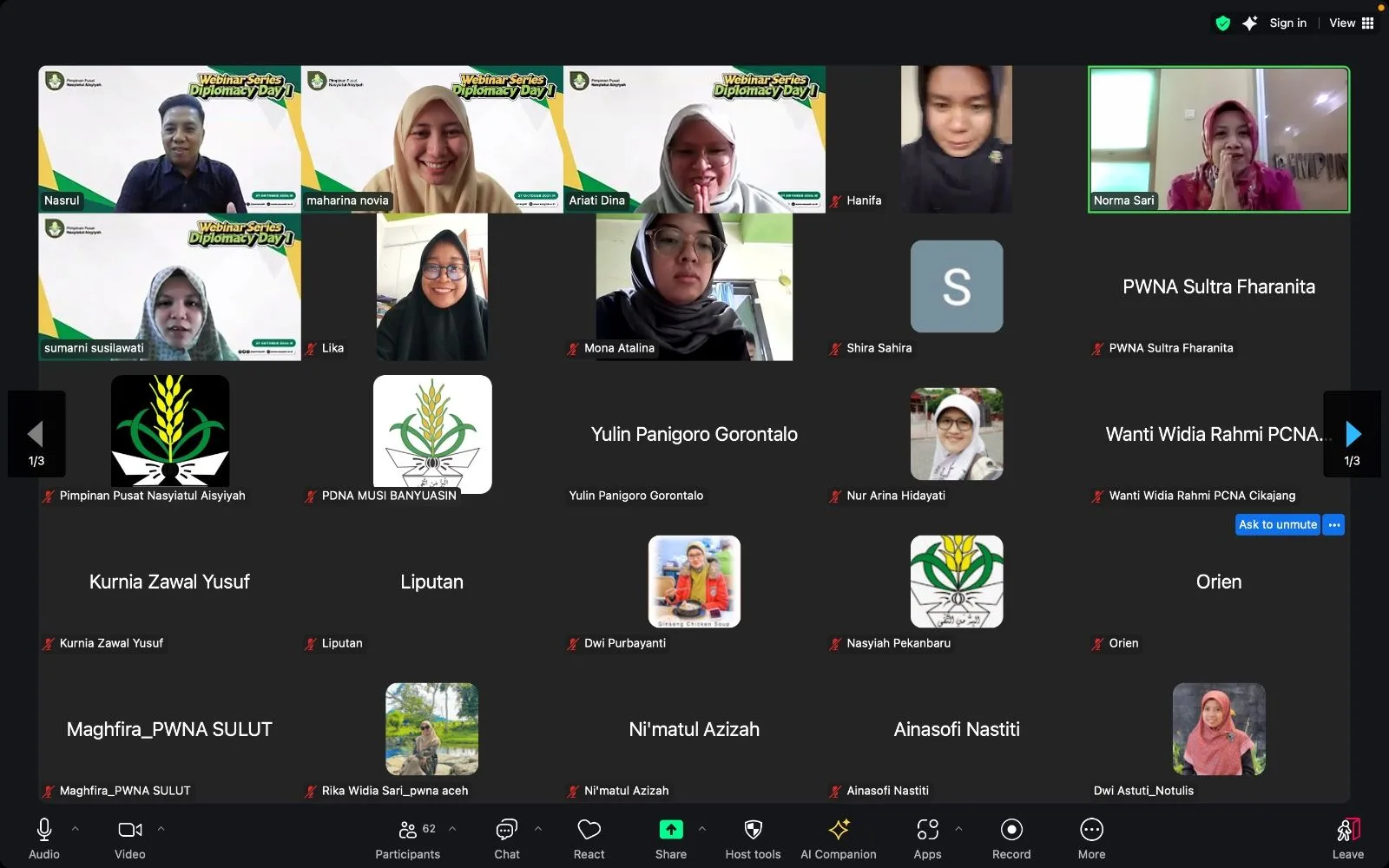 Webinar Diplomasi Perdana PPNA: Merumuskan Aksi Inklusif dan Strategi Branding