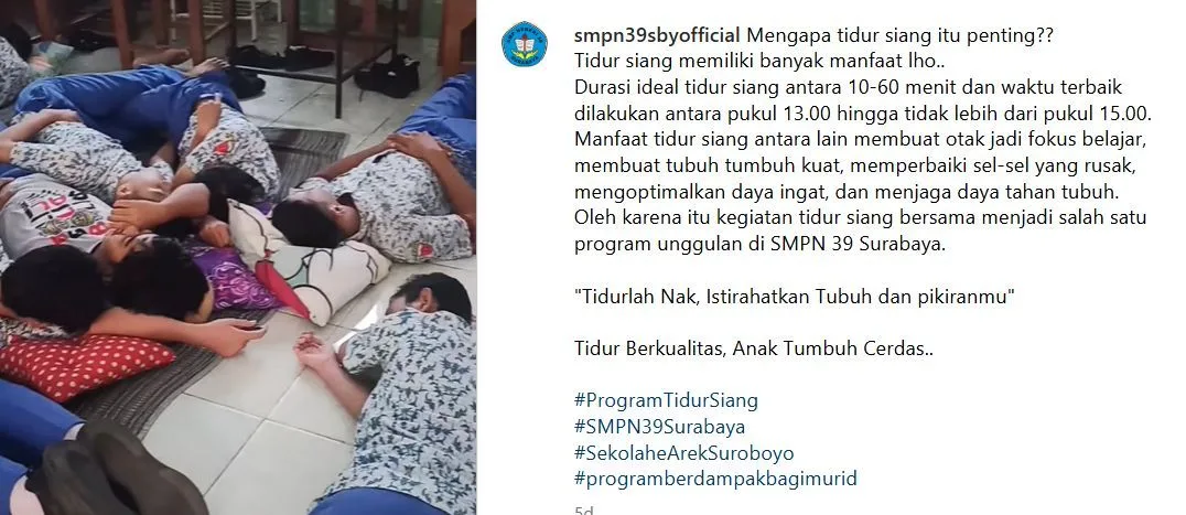 Viral Siswa Tidur Siang di Sekolah, Mendikdasmen Ungkap Itu Kebijakan Sekolah: Itu Bagus