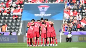 Timnas Indonesia saat melawan Australia di babak 16 besar Piala Asia 2023. Tugas berat menanti STY di Piala Asia U23 mendatang.