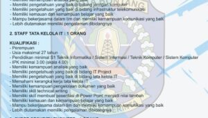 PT. Yepeka Usaha Mandiri Buka Lowongan Kerja untuk 3 Posisi Menarik