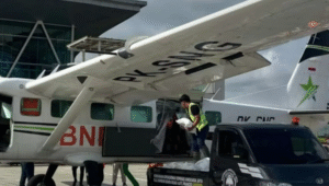Posko operasi modifikasi cuaca di Bandara Samarinda saat menerbangkan dua pesawat.