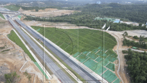 Jalan Tol IKN seksi 3A per 12 September 2024. Mulai 2025 jalan ini sudah bisa dilalui pengendara.