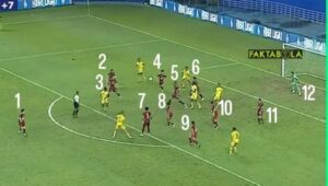 Potret laga PSM Makassar vs Barito Putera di Liga 1 Indonesia 2024-2025, pada Minggu, 22 Desember 2024.