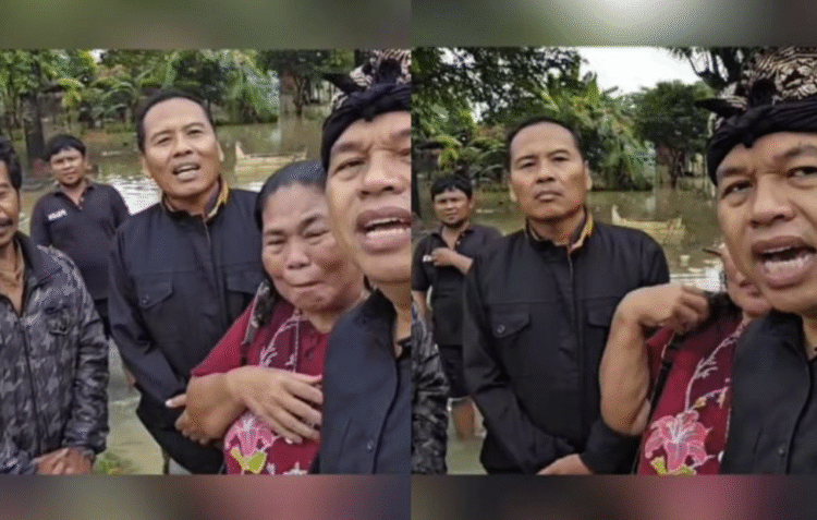 Potret Gubernur Jawa Barat, Dedi Mulyadi yang melakukan sidak ke daerah langganan banjir di Karawang.