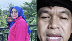 Istri Wali Kota Bekasi (kiri) ditegur Gubernur Jawa Barat, Dedi Mulyadi (kanan). (Kolase