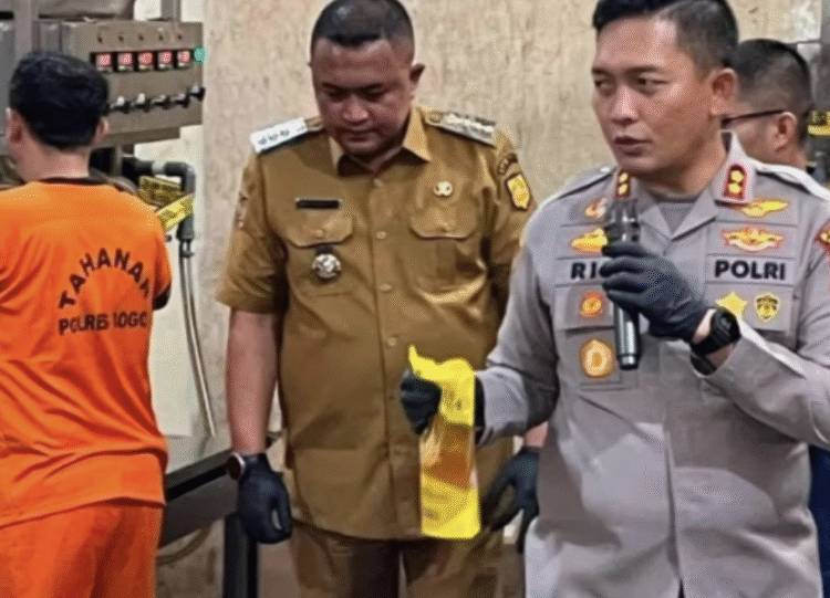 Polres Bogor saat Menangkap dan Menyidak Produsen Minyakita di Kawasan Sukaraja, Kab. Bogor.