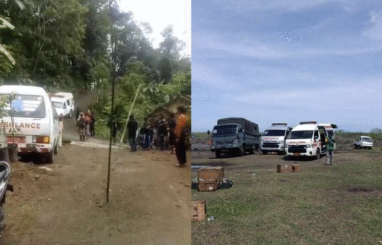 Potret lokasi peristiwa ledakan amunisi atau bahan peledak di Garut, Jawa Barat.